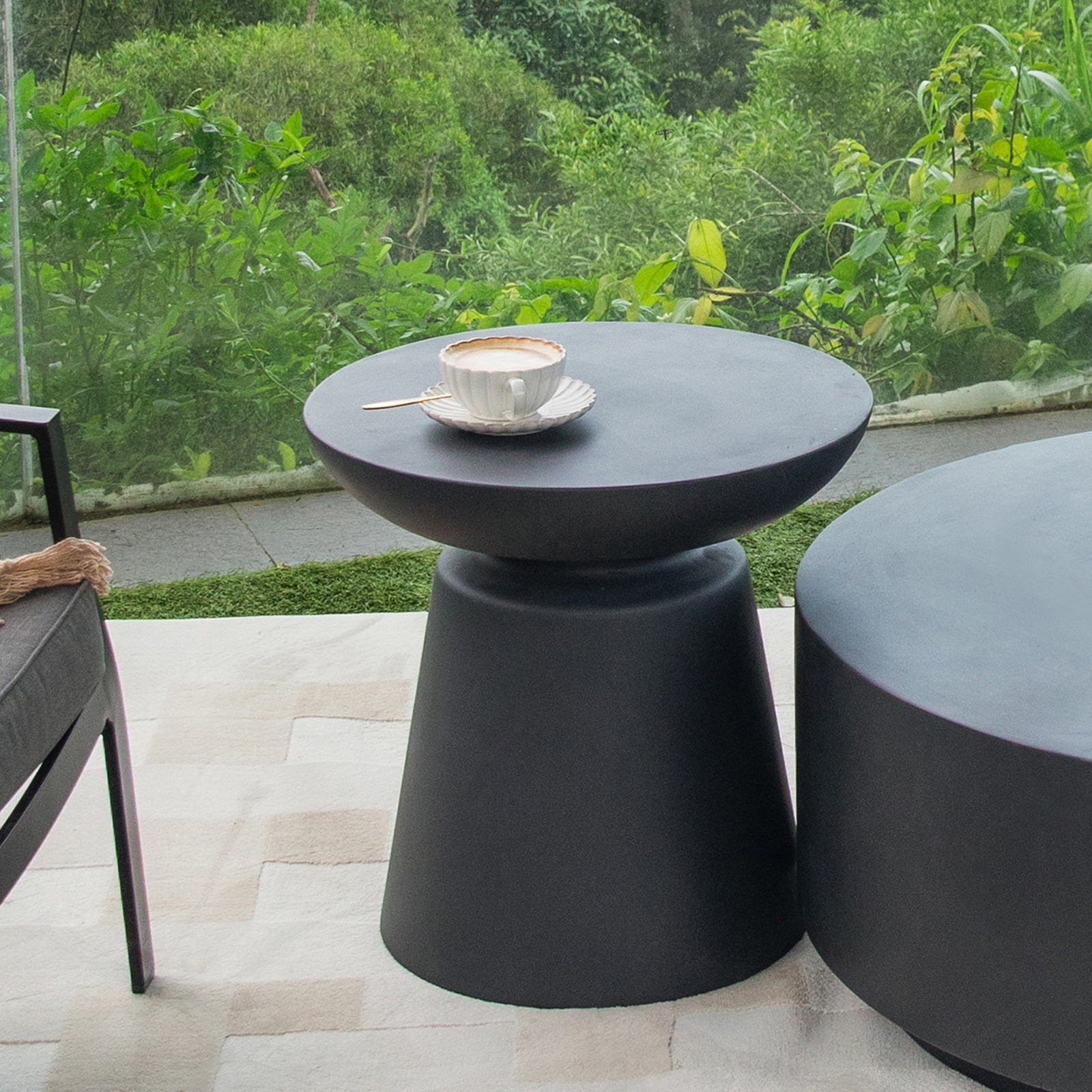 kylix grc side table in slate black