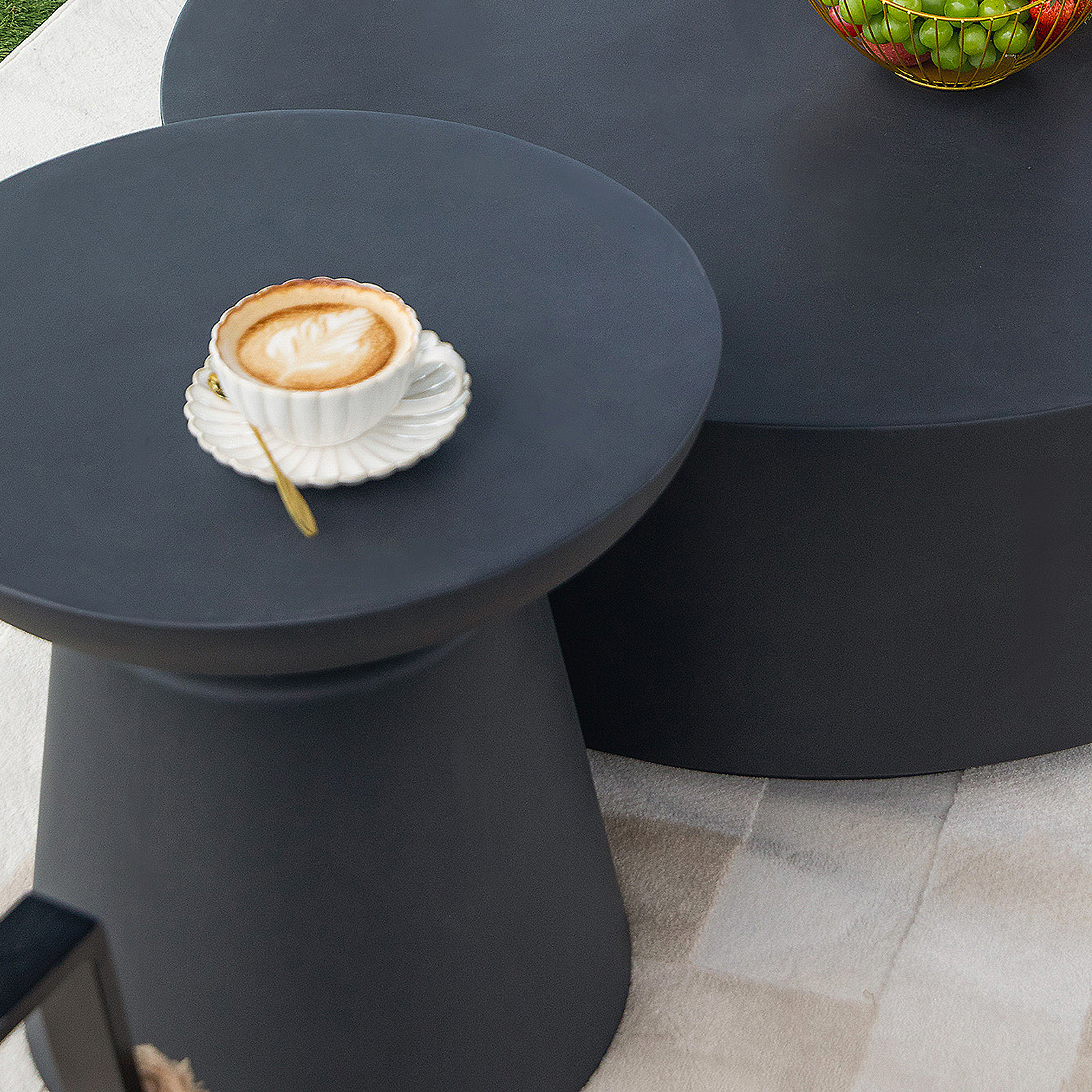kylix grc side table in slate black