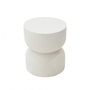 chronos grc side table in cream white