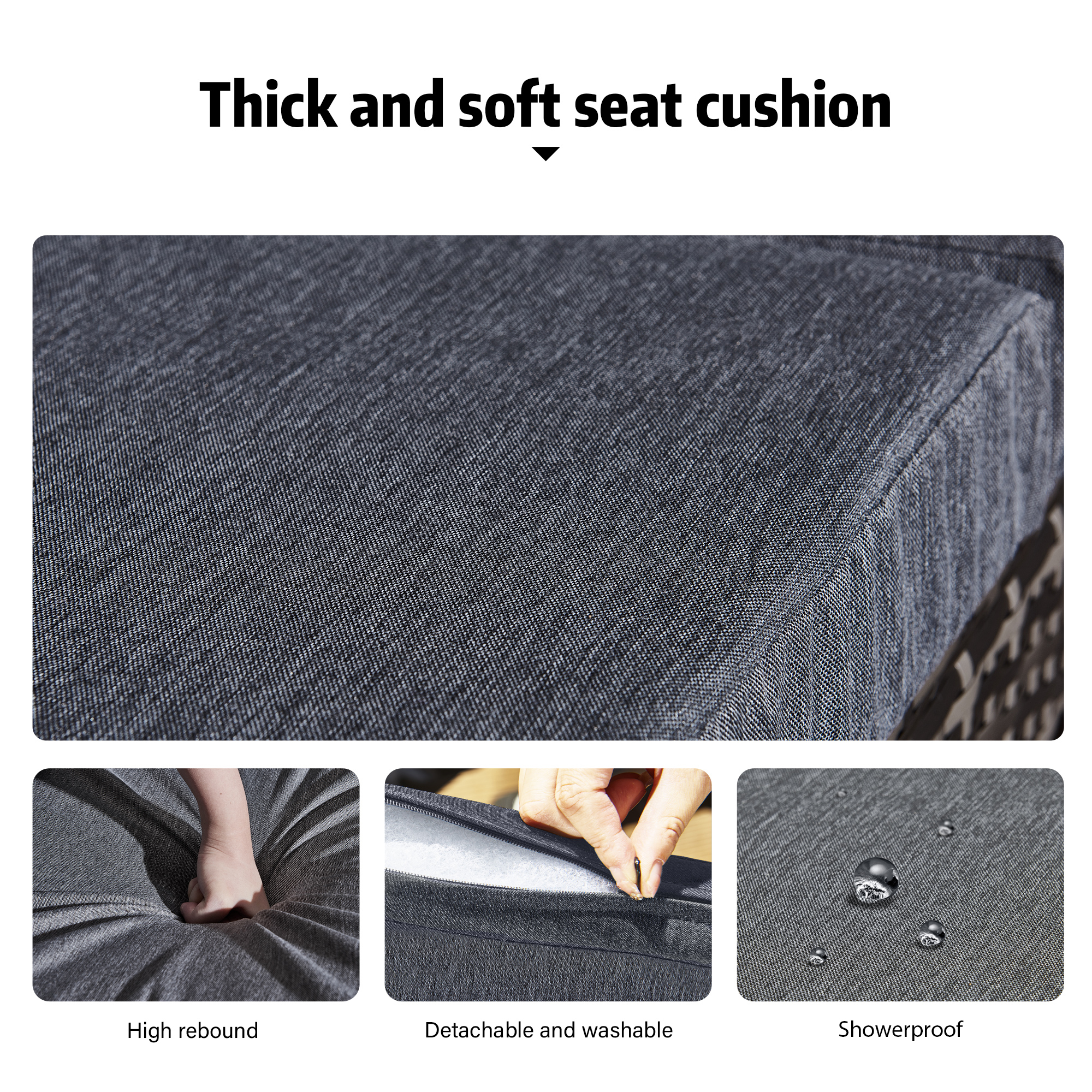 acorn rattan 6 seat corner sofa set in walnut grey