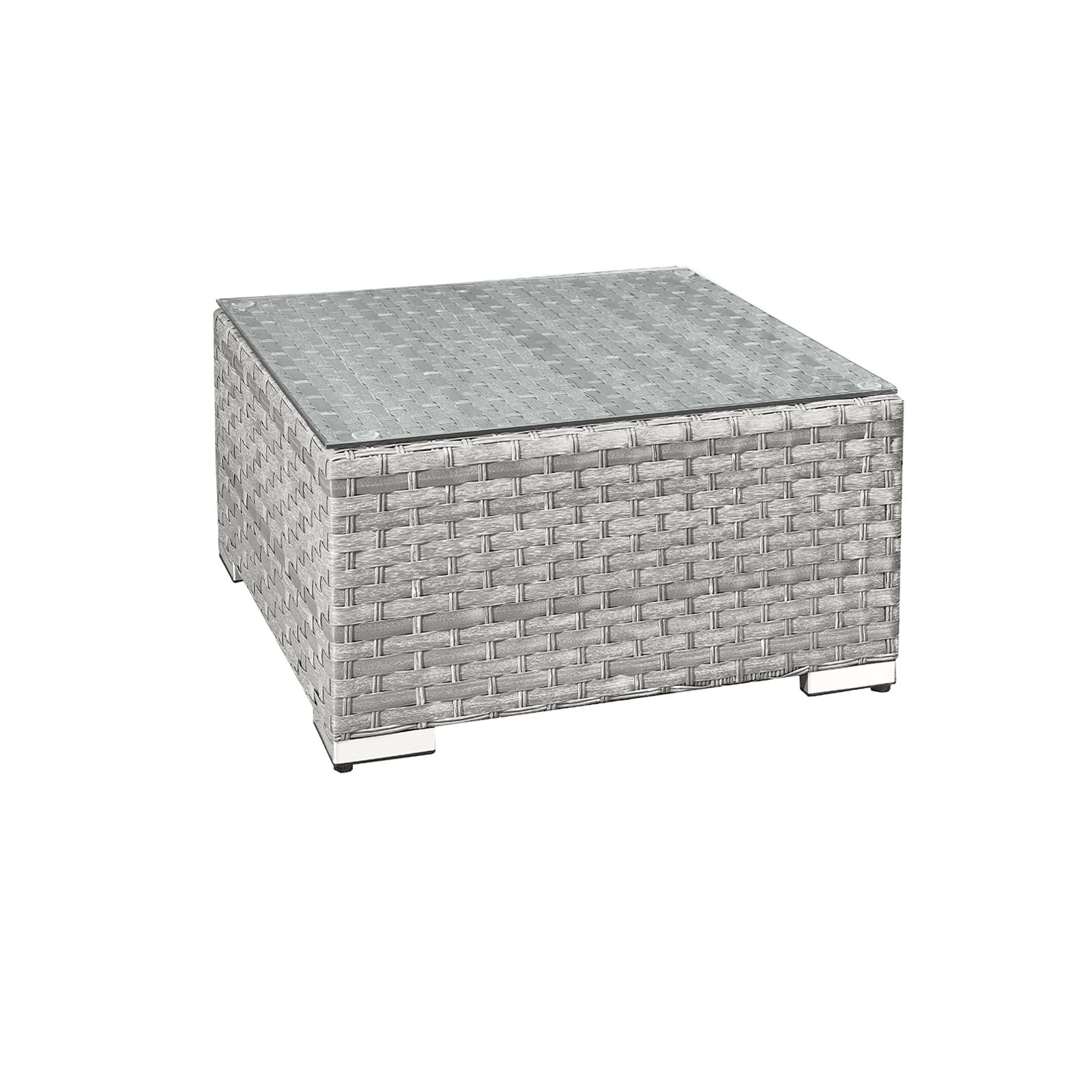 malta rattan coffee table in dove grey
