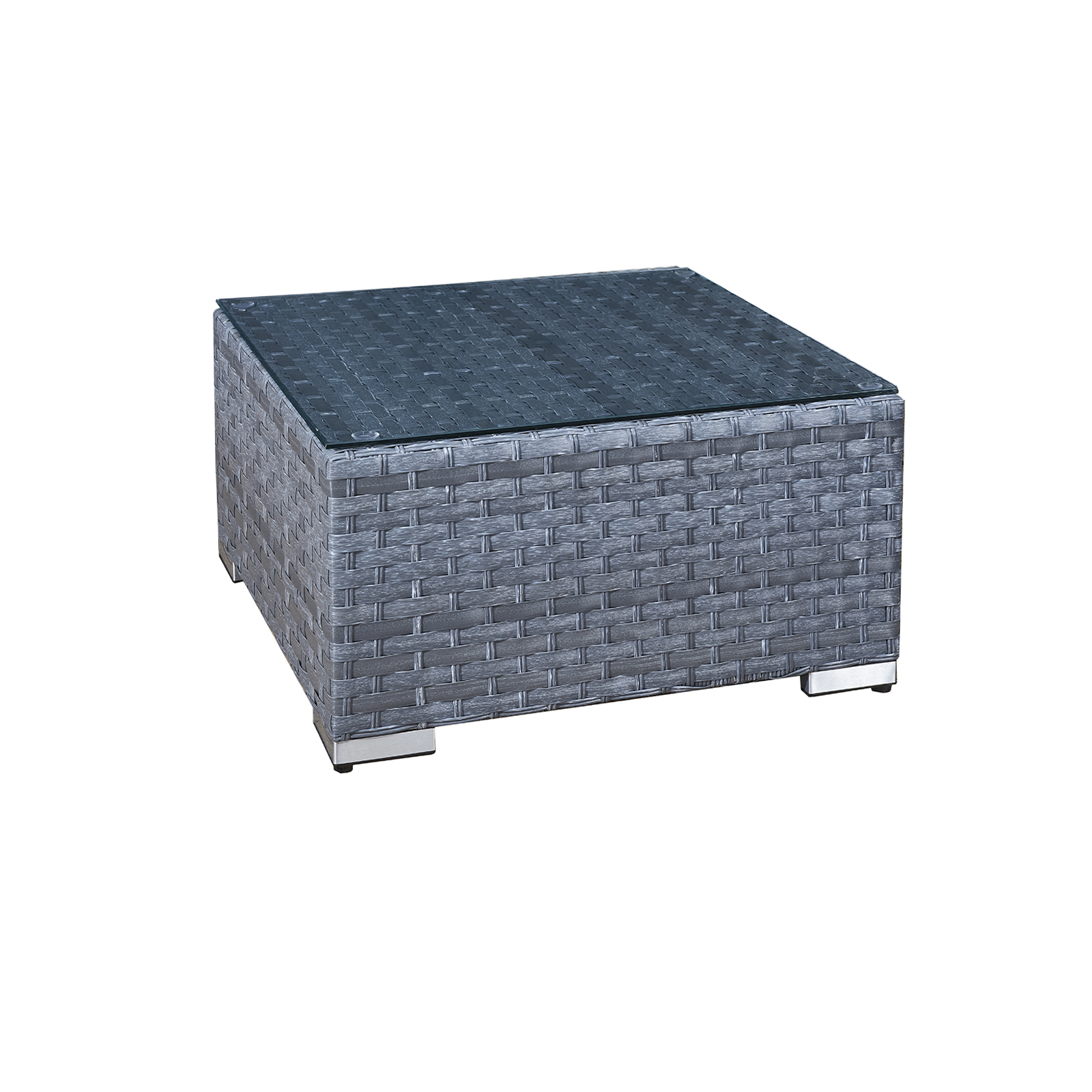 malta rattan coffee table in ocean grey