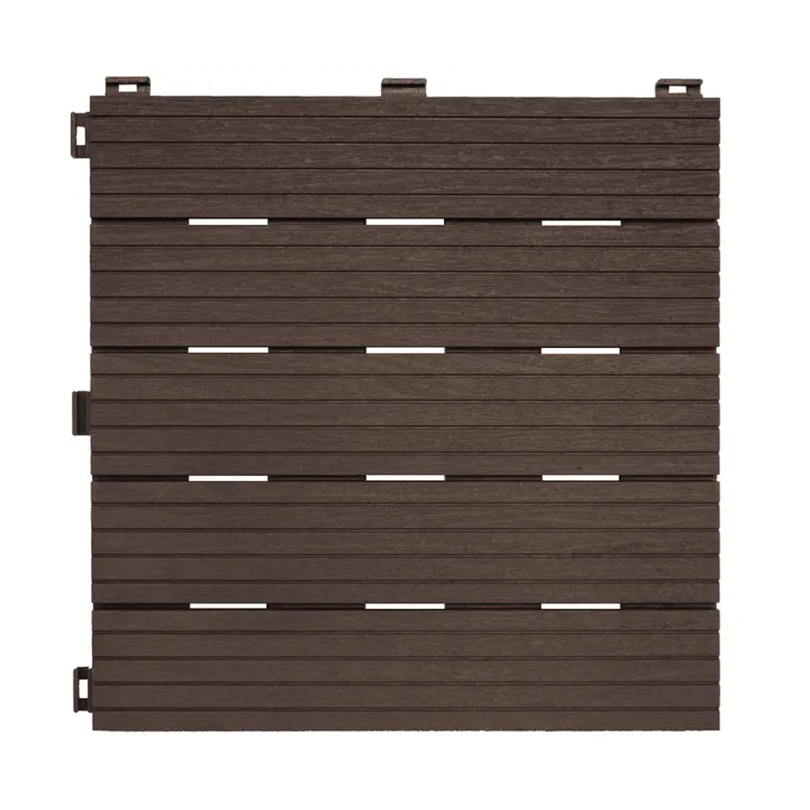cosmpolitan (pack of 10) eco interlocking 30x30cm decking tiles in coffee