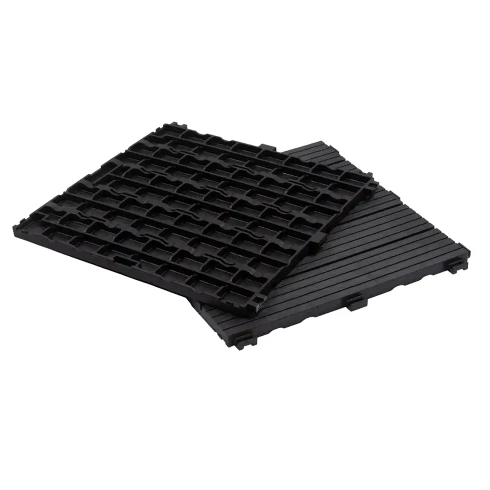 cosmpolitan (pack of 10) eco interlocking 30x30cm decking tiles in graphite