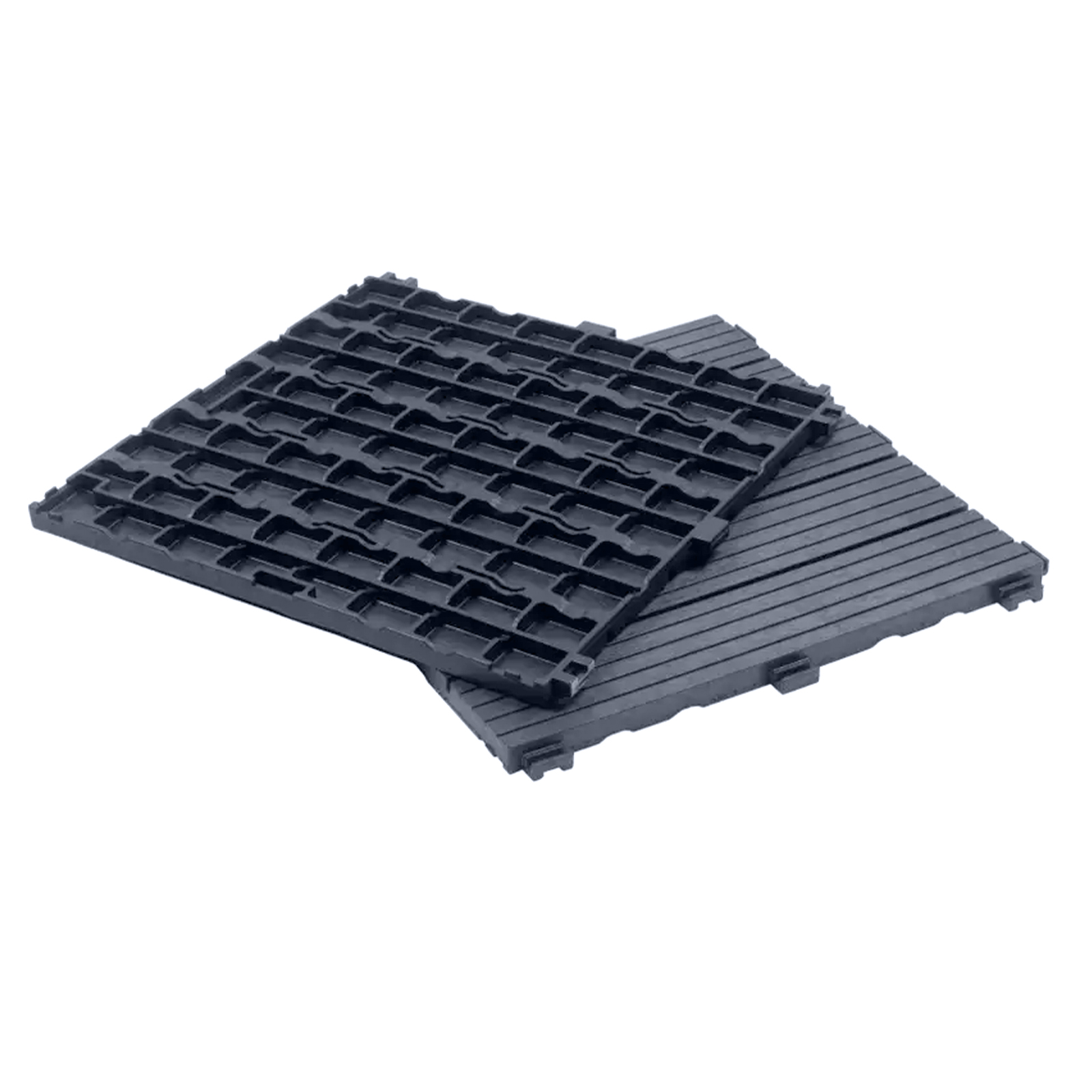 cosmpolitan (pack of 10) eco interlocking 30x30cm decking tiles in cool grey