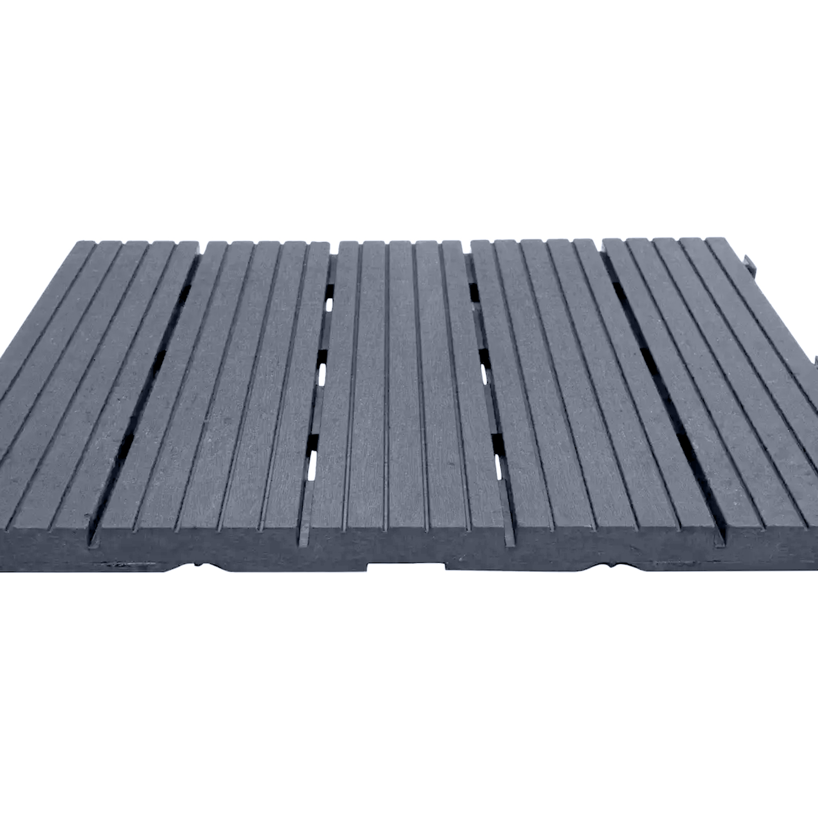 cosmpolitan (pack of 10) eco interlocking 30x30cm decking tiles in cool grey