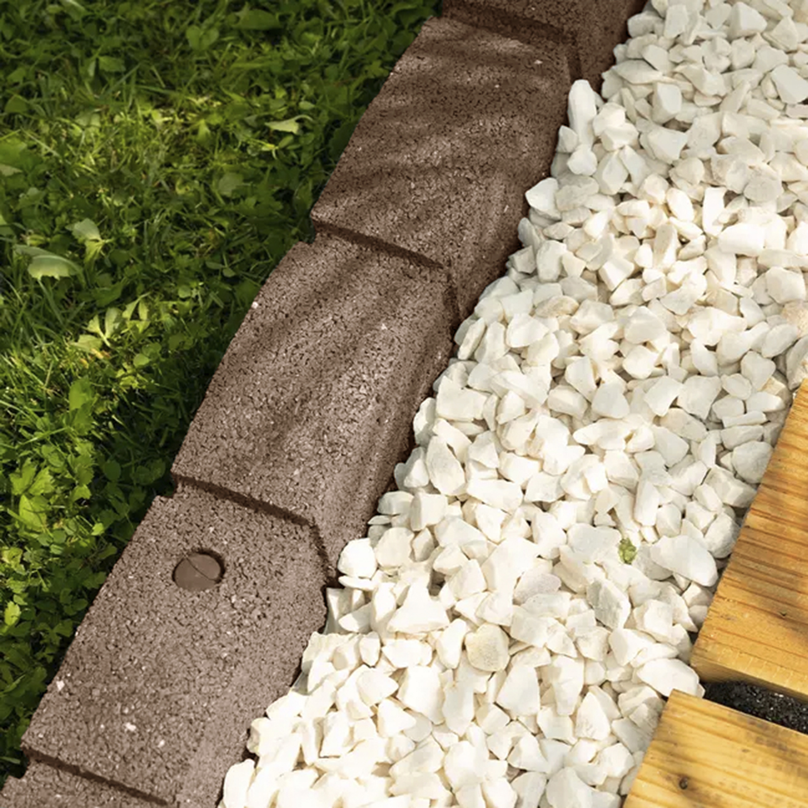 roman stone (pack of 4) eco garden border in earth