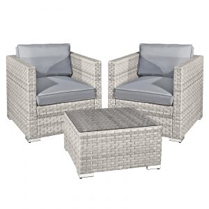 malta rattan 2 seat tea for two set in dove grey