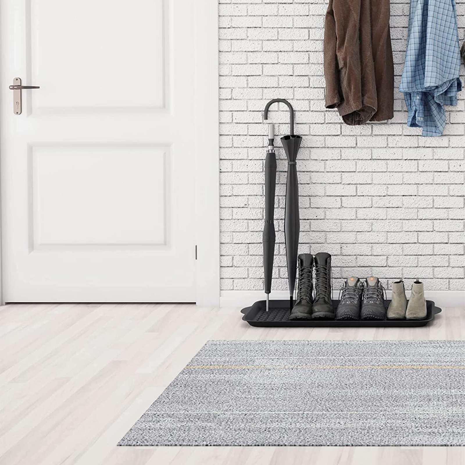 shoe storage tray in black