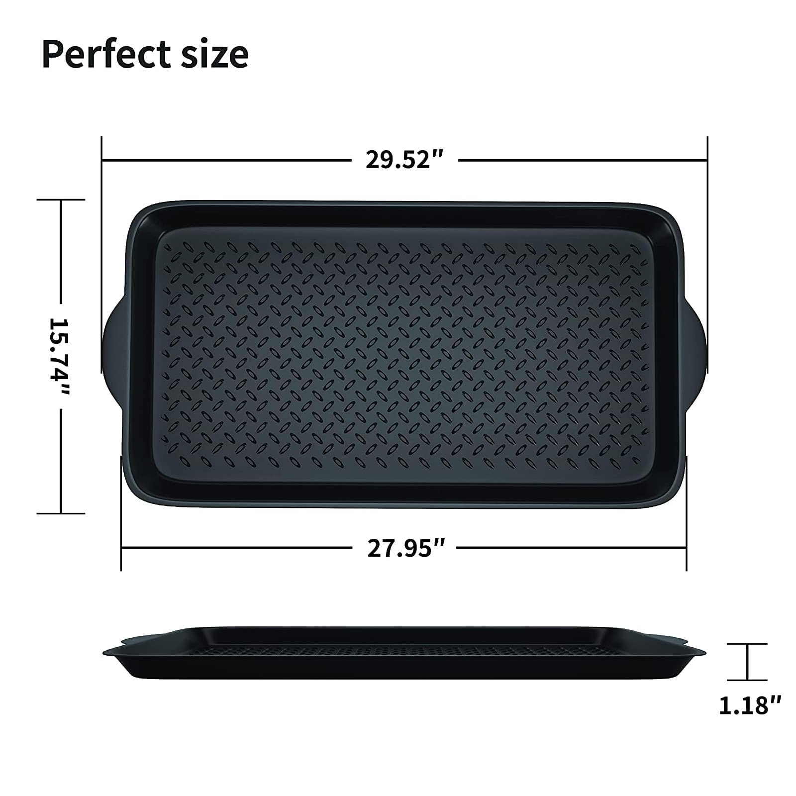 shoe storage tray in black