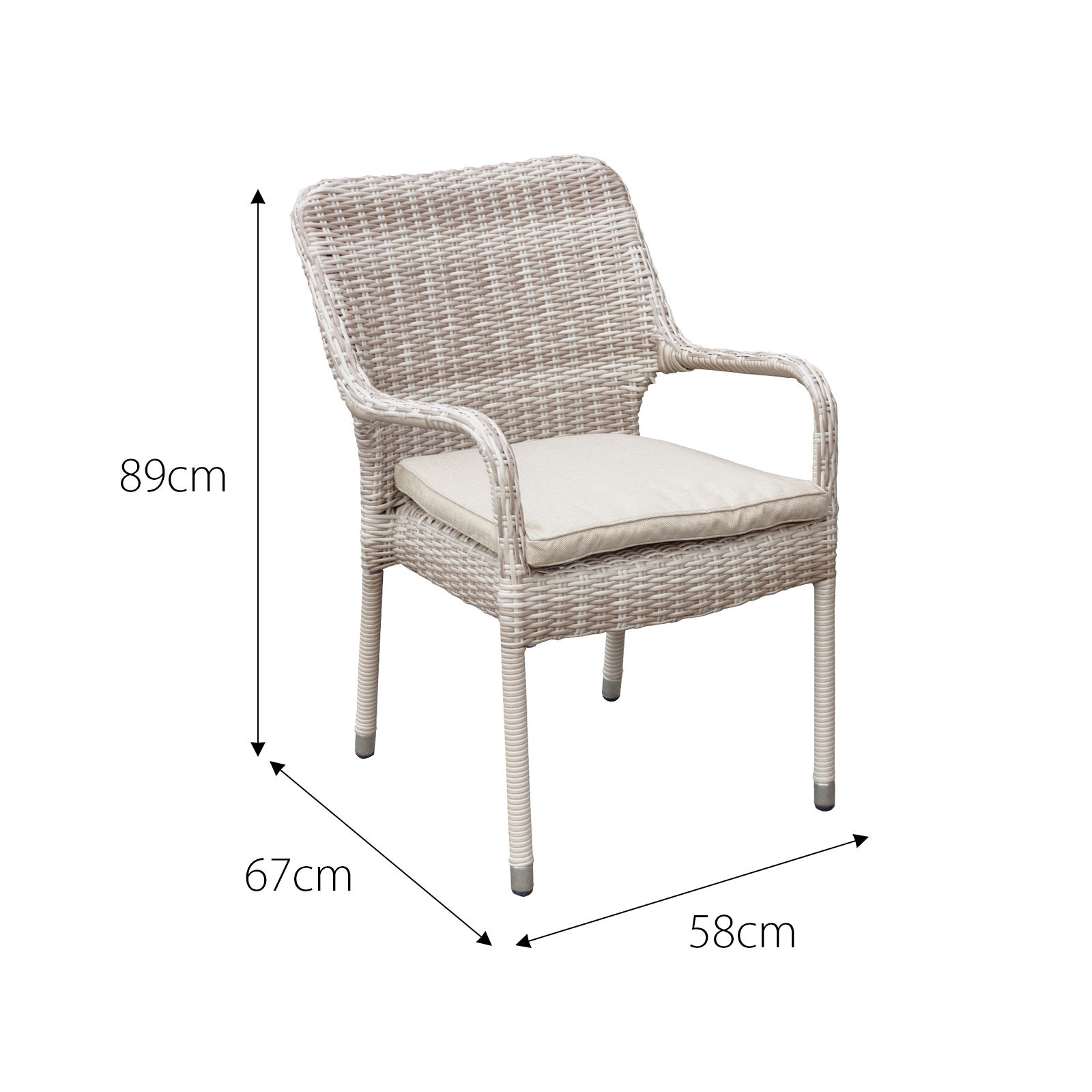 palmera rattan stacking 2 seat bistro set in taupe