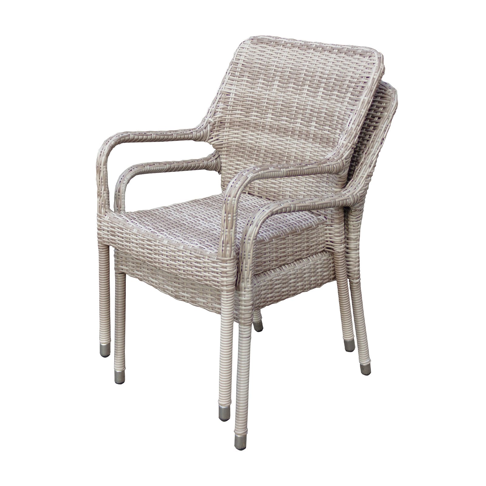 palmera rattan stacking 2 seat bistro set in taupe