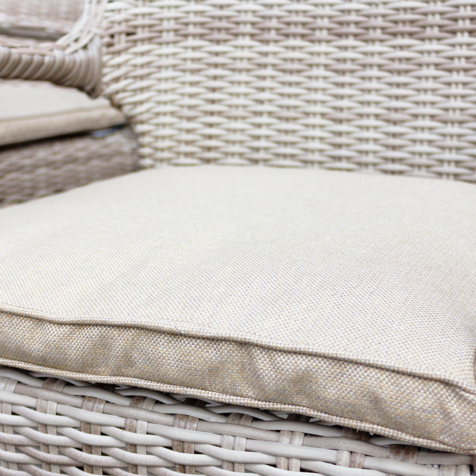 palmera rattan stacking 2 seat bistro set in taupe