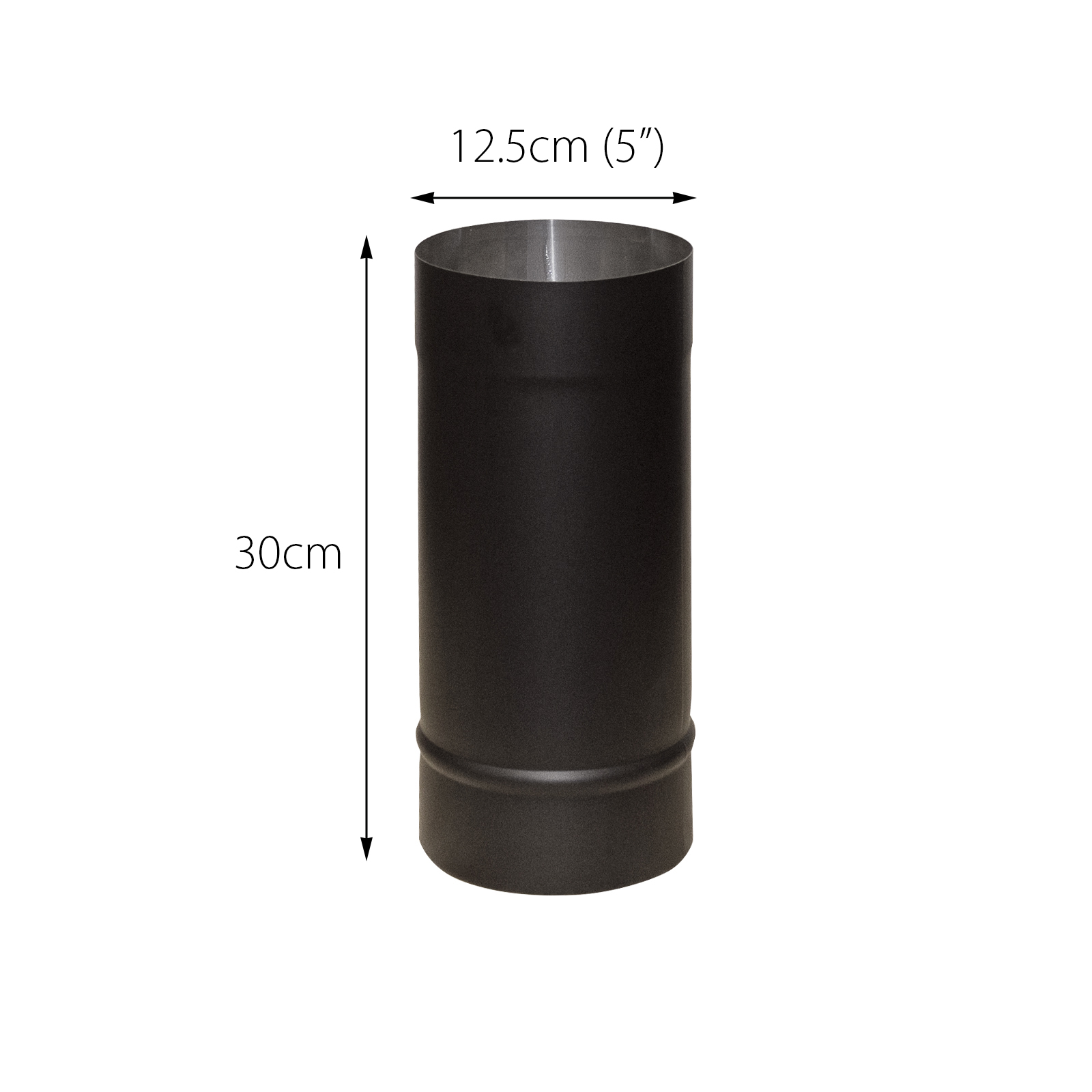 flue pipe 300mm straight for 5" inch (125mm)