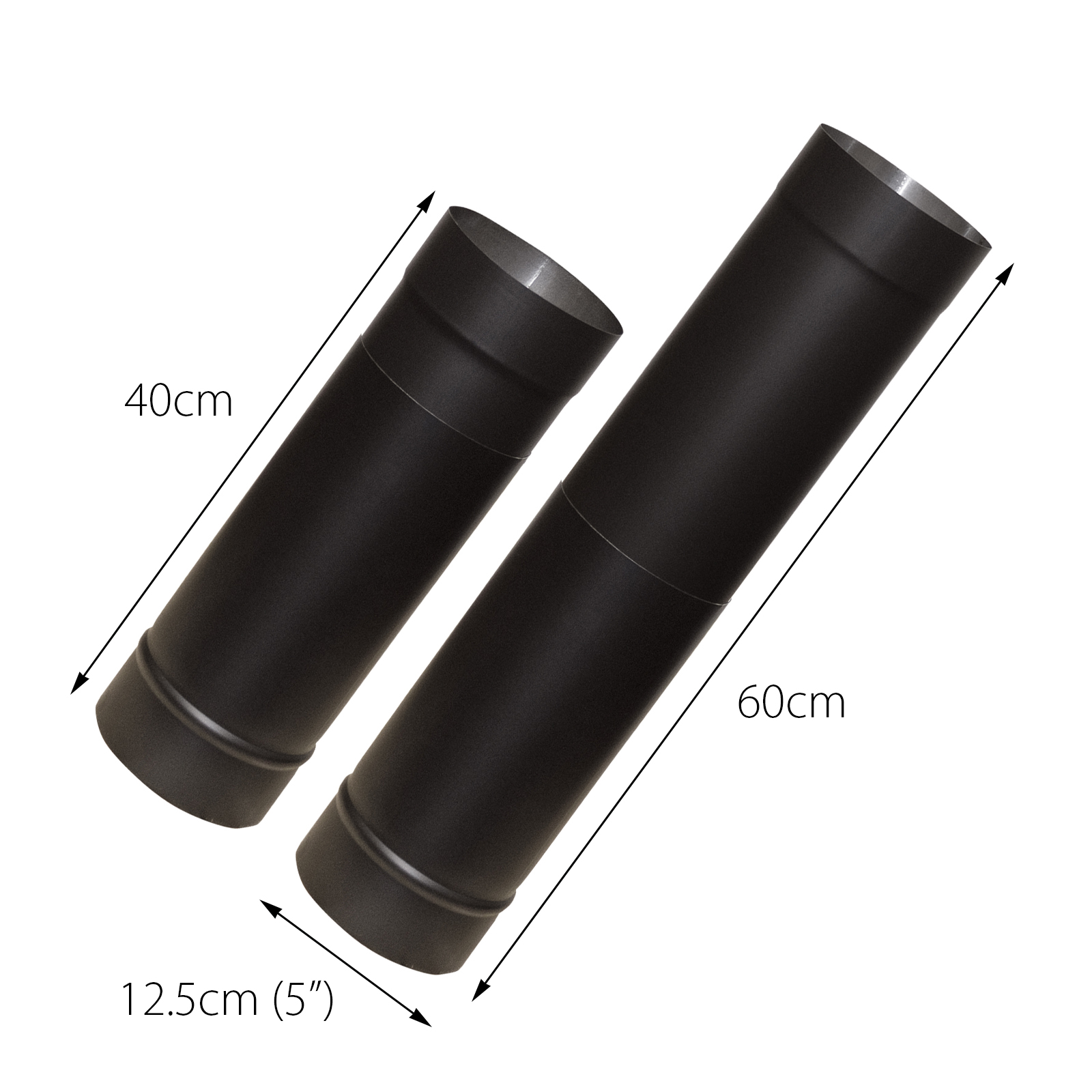flue pipe telescopic 400 600mm for 5" inch (125mm)