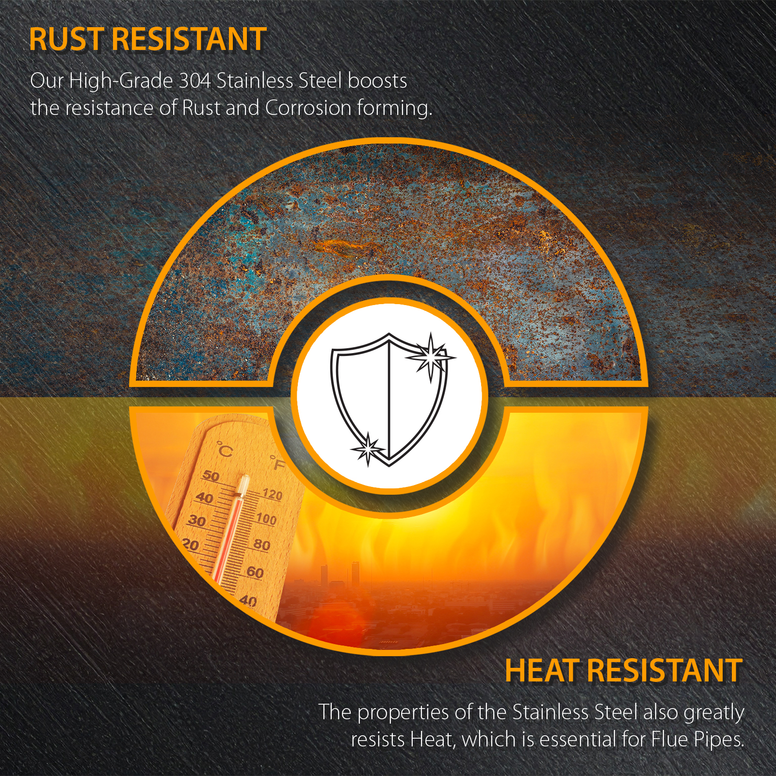 flue pipe 90 degree tee for 5" inch (125mm)