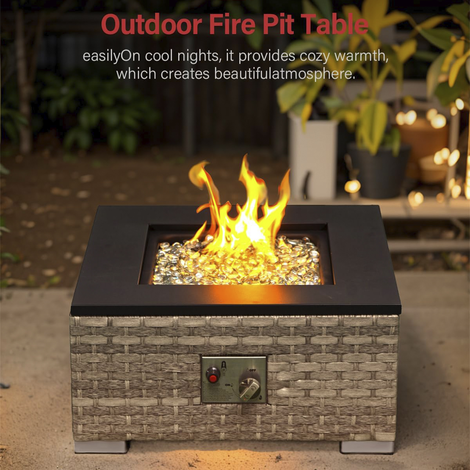 trinidad rattan modular 6 seat firepit chaise lounge set in dove grey