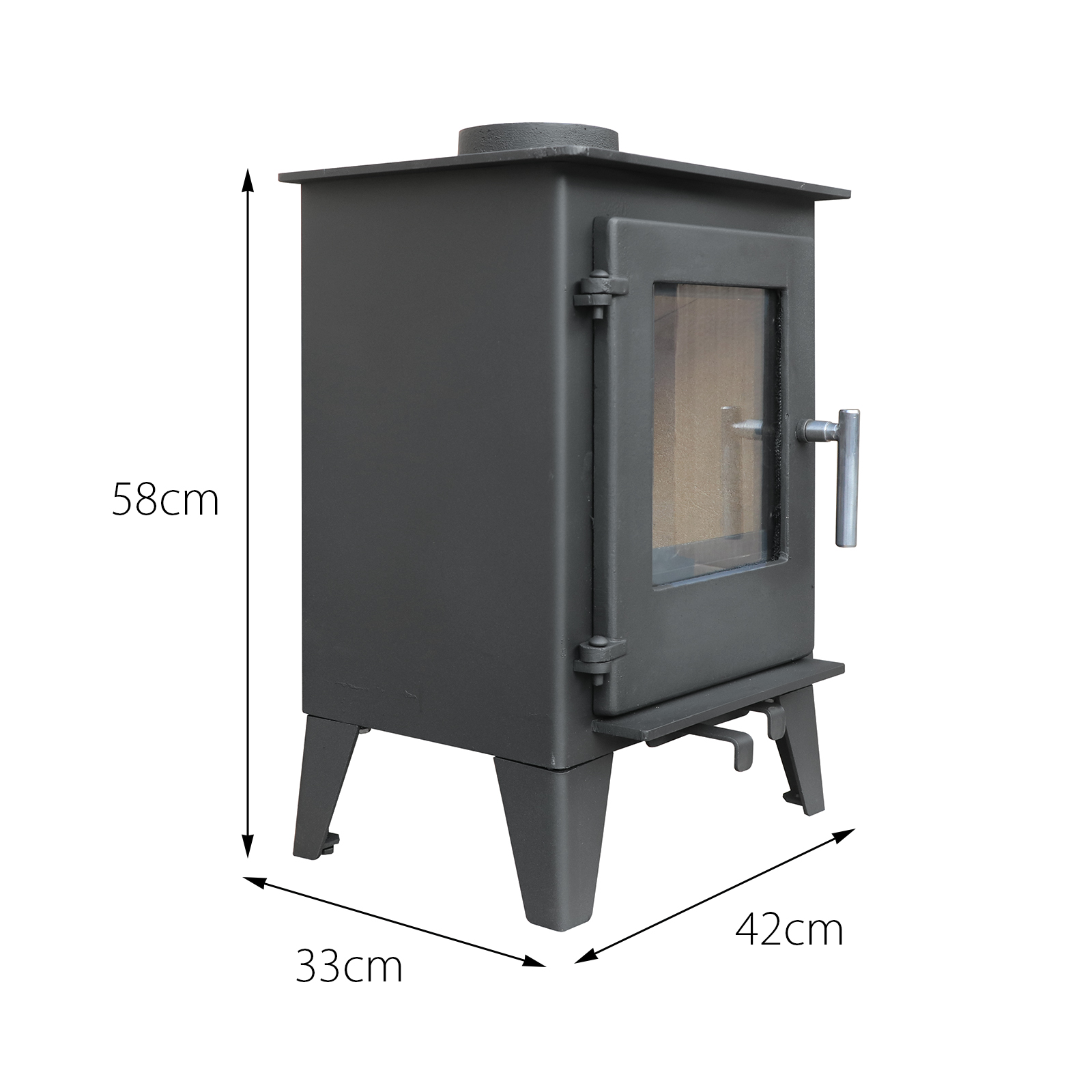milano 5kw steel multifuel stove
