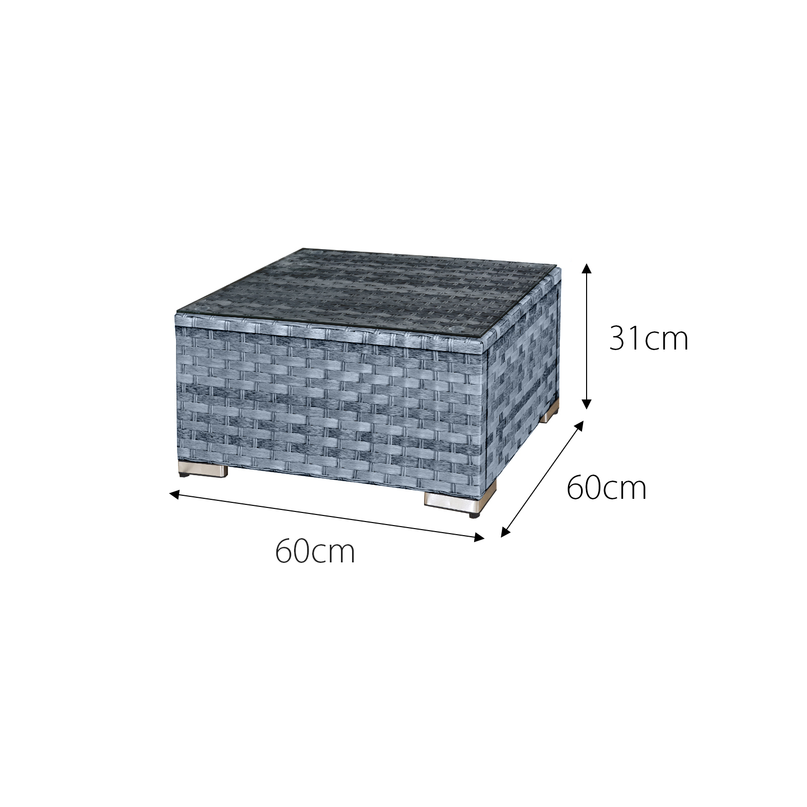 acorn deluxe rattan 10 seat rising firepit sofa set in ocean grey