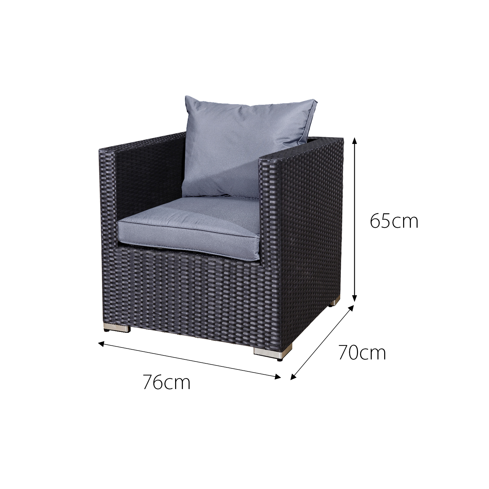 acorn deluxe rattan 10 seat lounge sofa set in black