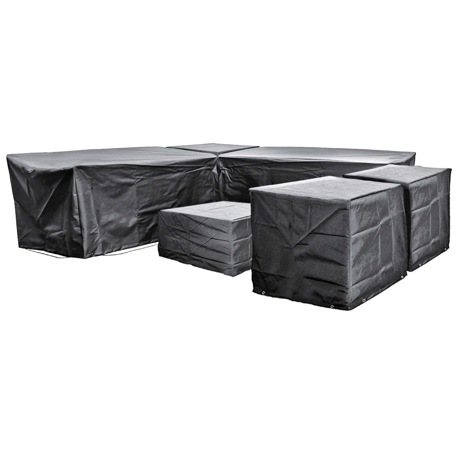 ezbreathe malta 8 seat twin chair furniture set cover in black