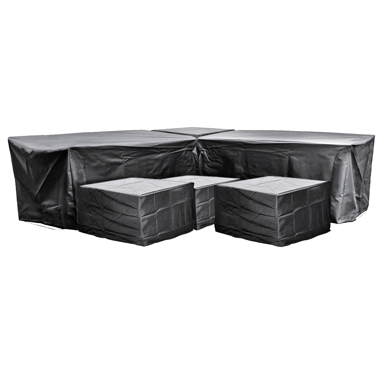 ezbreathe malta 8 seat twin stool furniture set cover in black