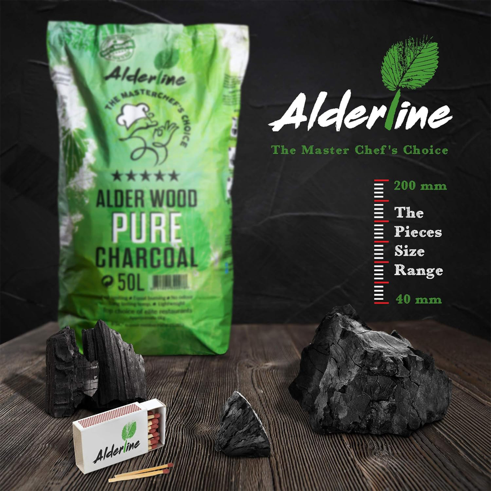 alderline 12kg bag of pure alder charcoal