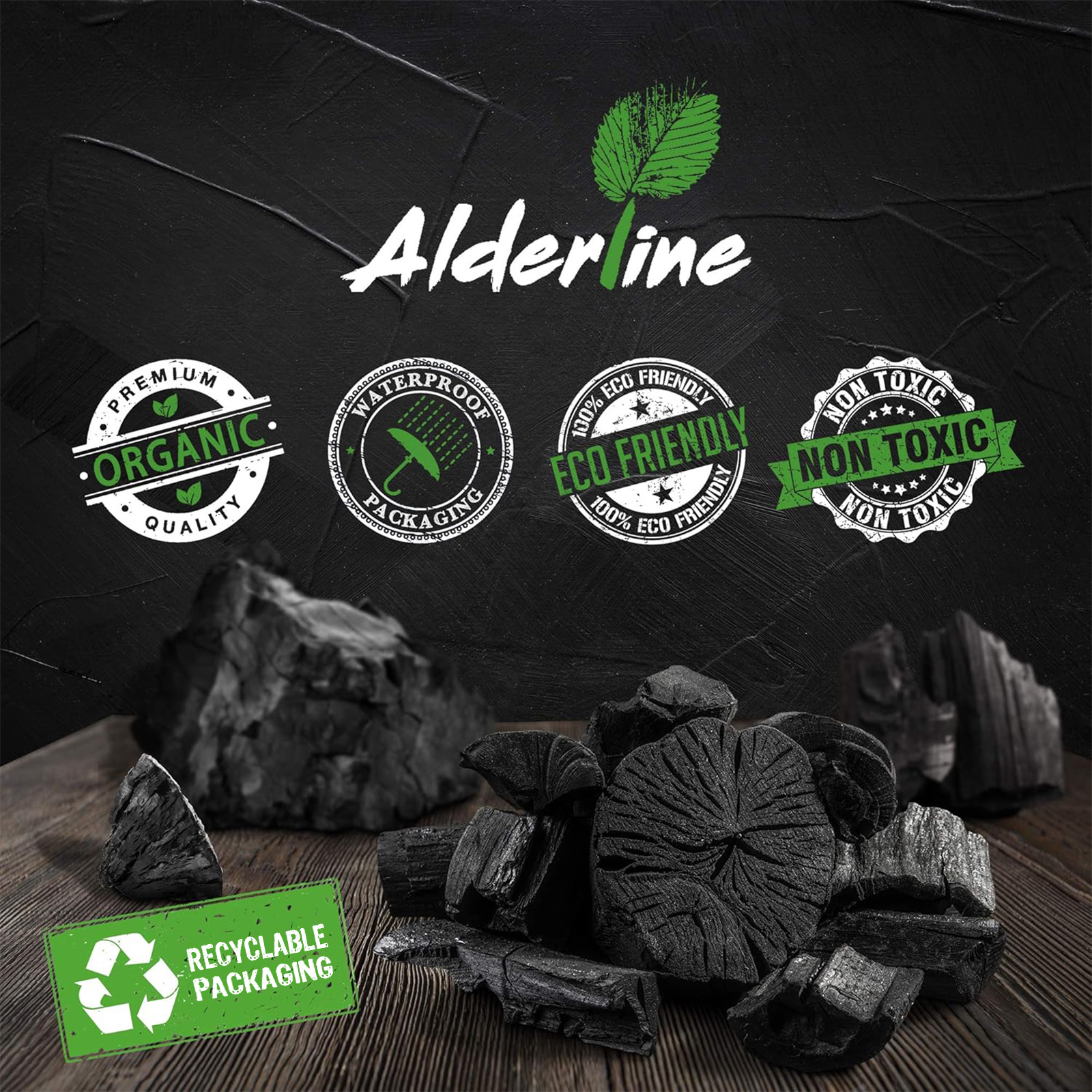 alderline 5kg bag of pure alder charcoal