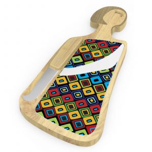 miss smarty pants serving board set with knife