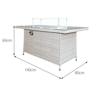 malta rattan 10 seat firepit u shape sofa set in sandy white with deep purple cushions