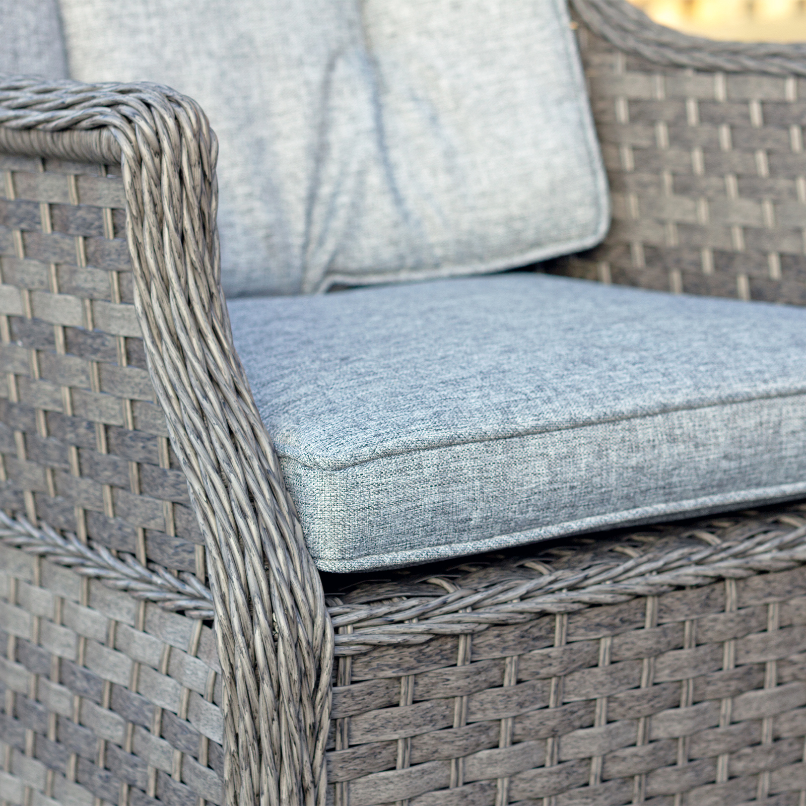knightsbridge xl rattan dining chair in chic grey