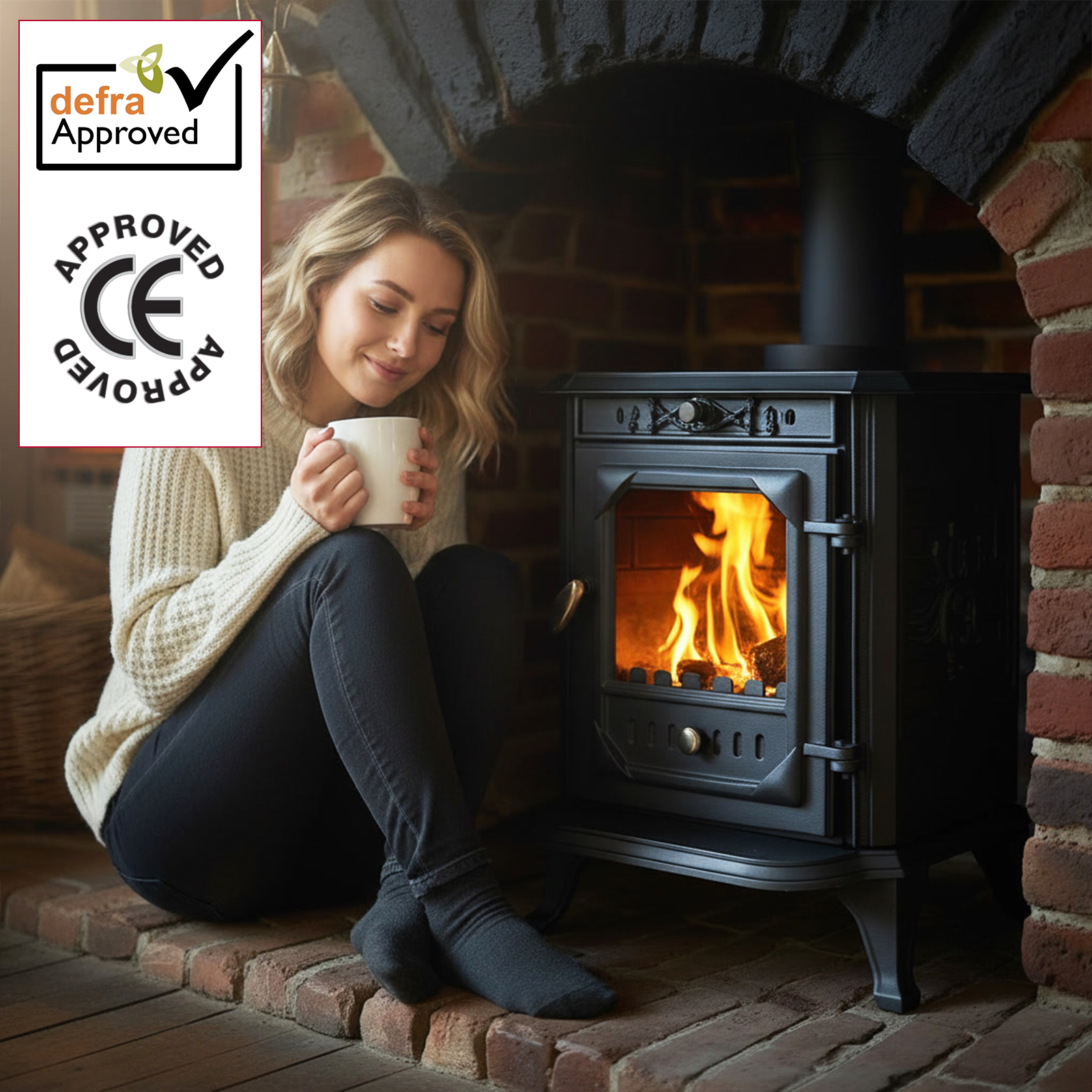 berlin 7kw cast iron wood and charcoal burning stove