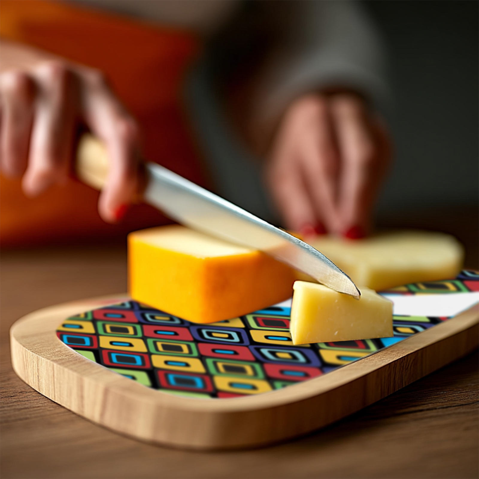 Miss smarty pants serving board set with knife