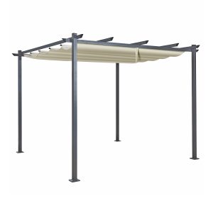 Acorn 3m x 3m Square Pergola in Creamy White