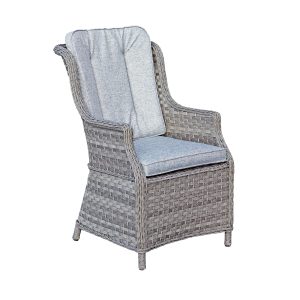 Knightsbridge XL Rattan Dining Chair in Chic Grey